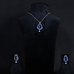 Celestial Blue Teardrop Pendant Set