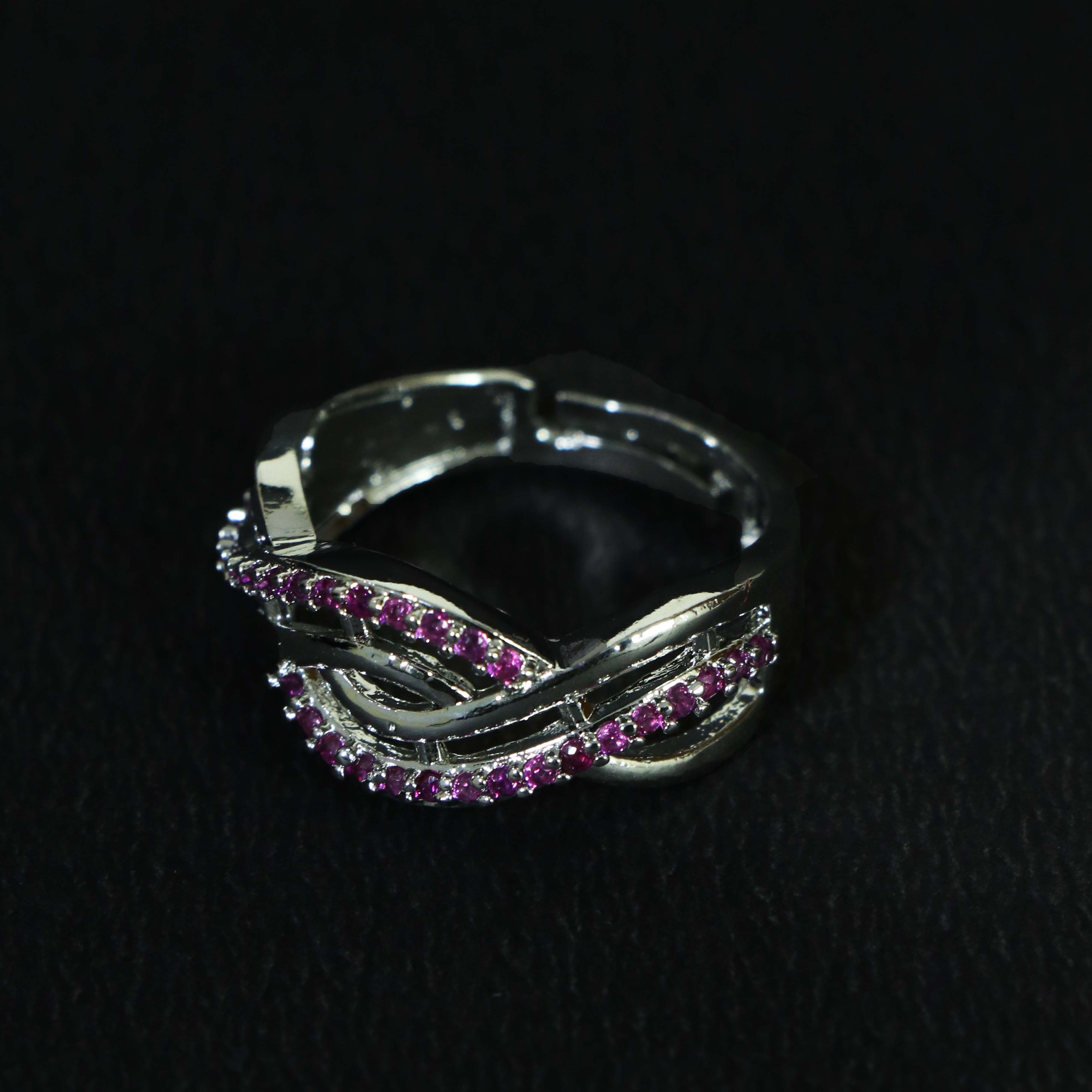 Delicate Pink Twist Ring