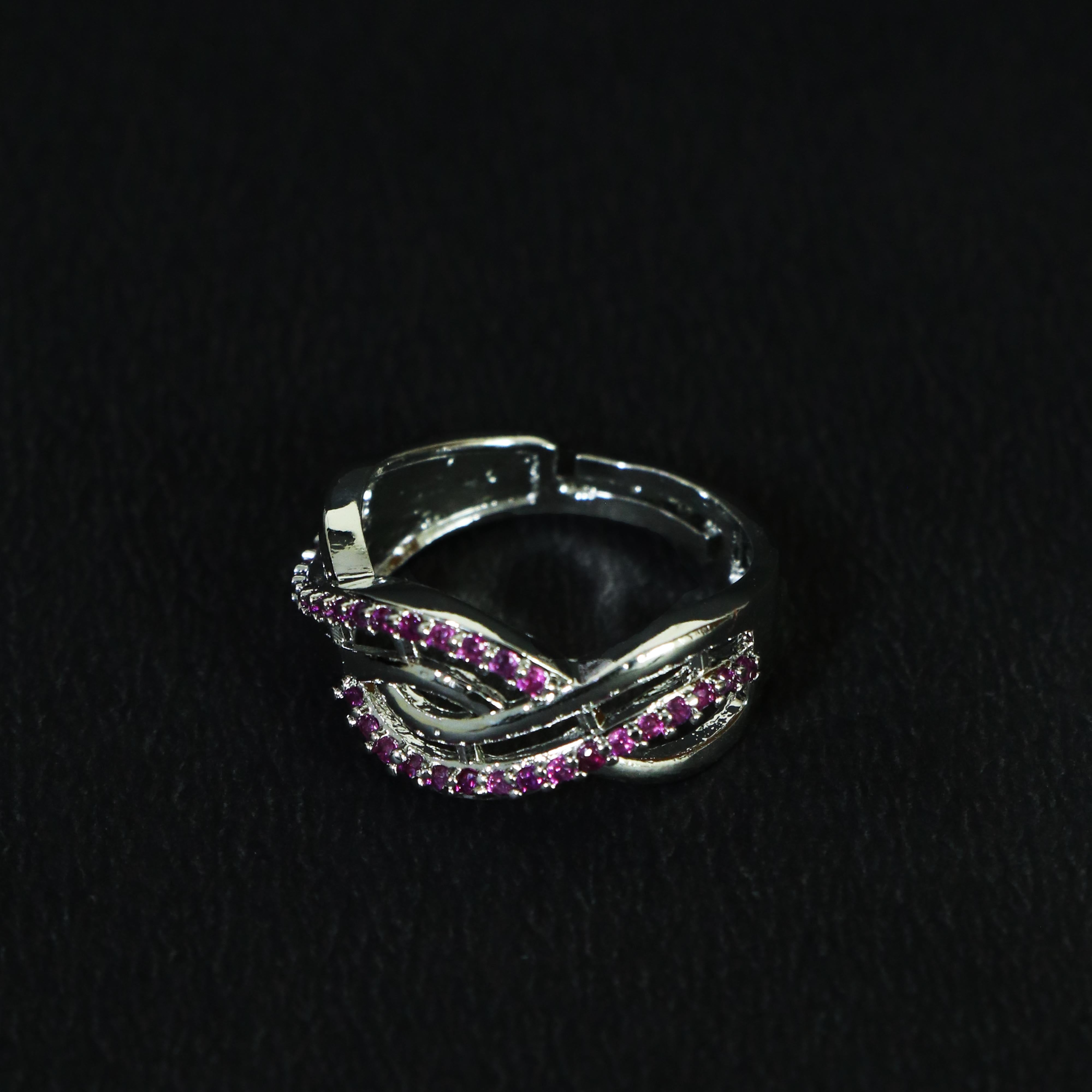 Delicate Pink Twist Ring