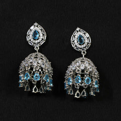 Natural Blue Crystal Jhumka