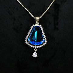 Celestial Blue Teardrop Pendant Set