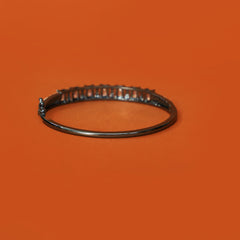 Cut Stone Bangle with Cubic Zirconia