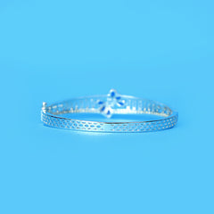 Blue Butterfly Bangle with Cubic Zirconia