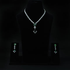 Emerald Elegance Necklace and Earrings Set