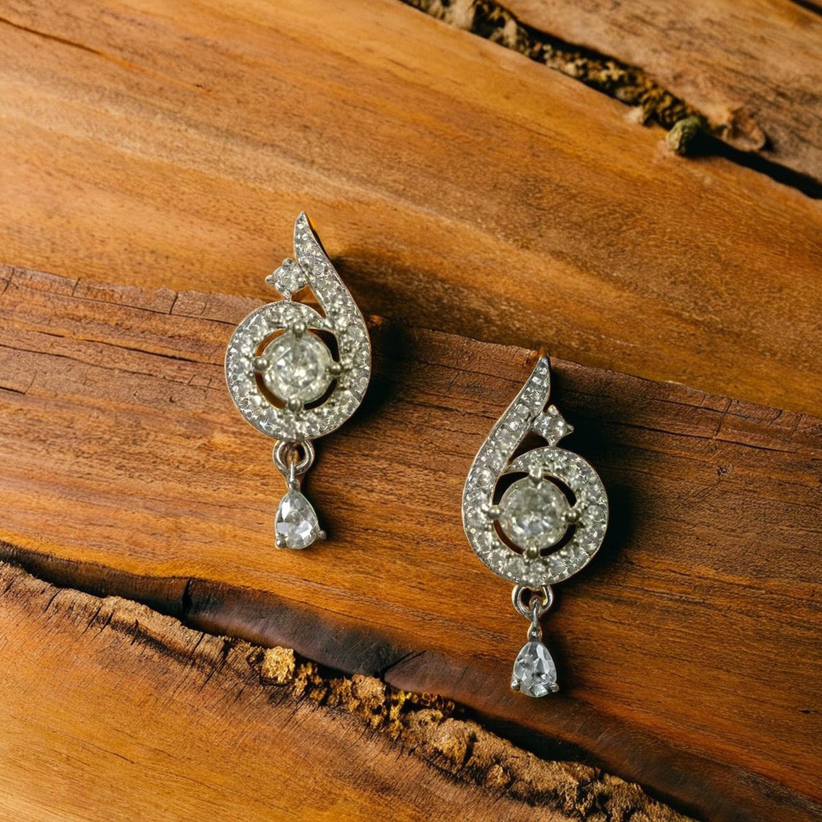 Swirling Elegance Drop Earrings