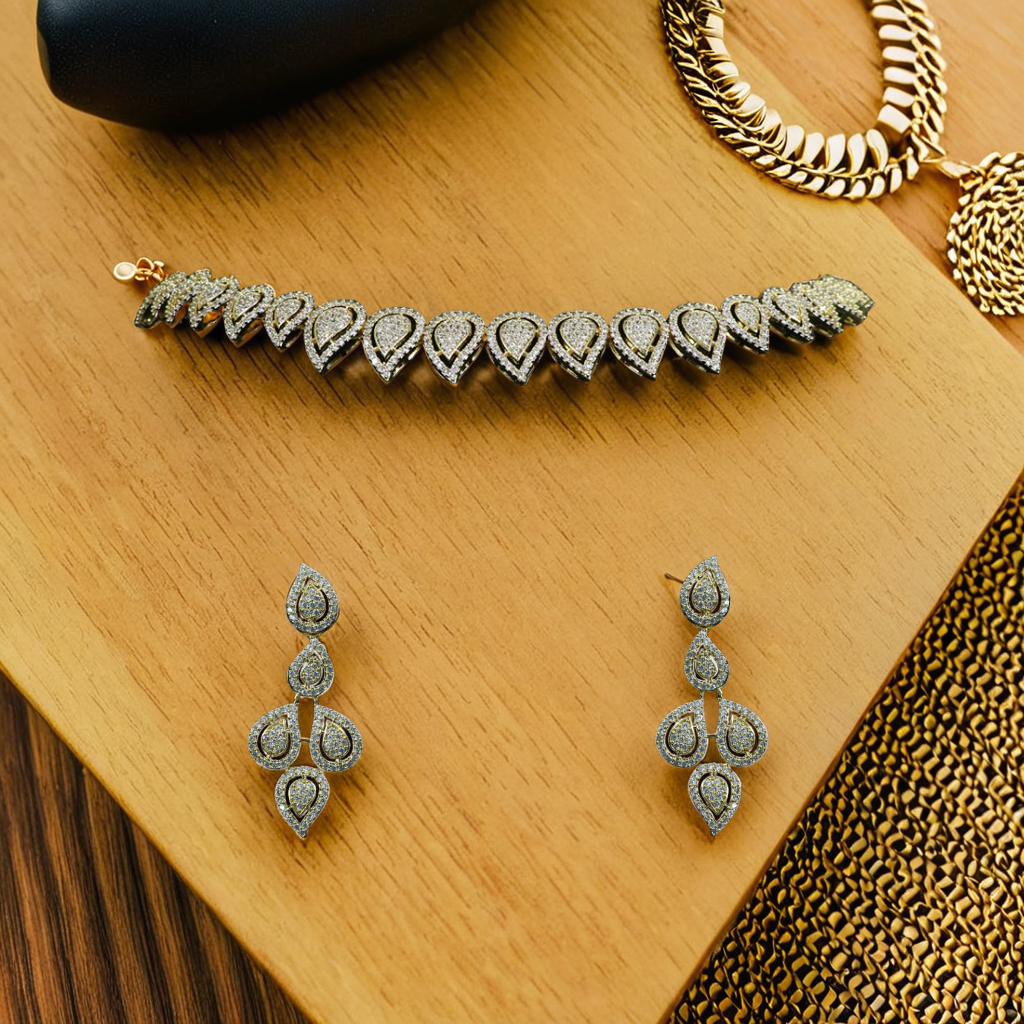 Teardrop Necklace and Earrings Set